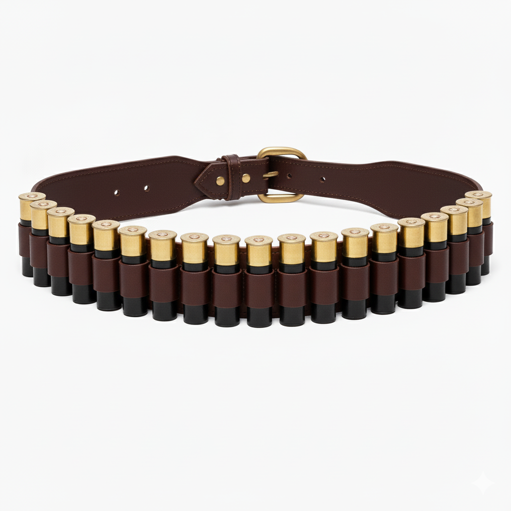 Deri Fişeklik Kemer