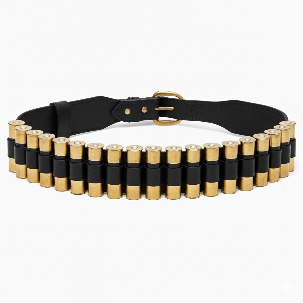 Deri Fişeklik Kemer